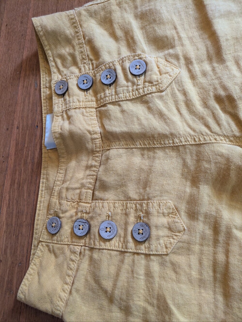 Anthropologie Elevenses Cropped Linen Sailor Pants - Picture 4 of 7